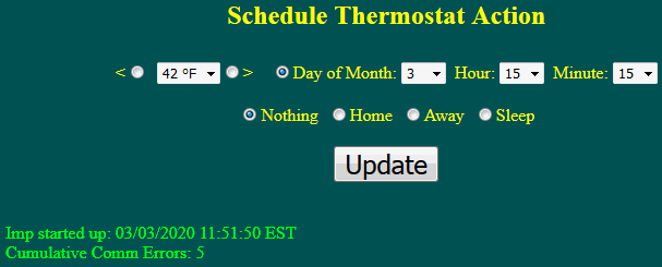 Thermostat Update