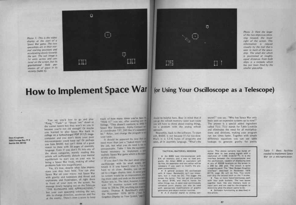 Spacewar article
