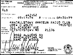 WA3NSZ FCC License